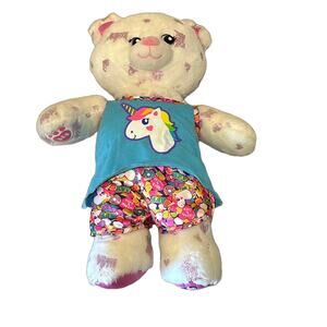 Build A Bear Workshop Disney Princess Bear Children 17" Unicorn Candy BFF Play‎